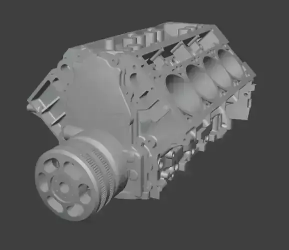 3D Printable Semi-Complete Miniature LS V8 Engine Model