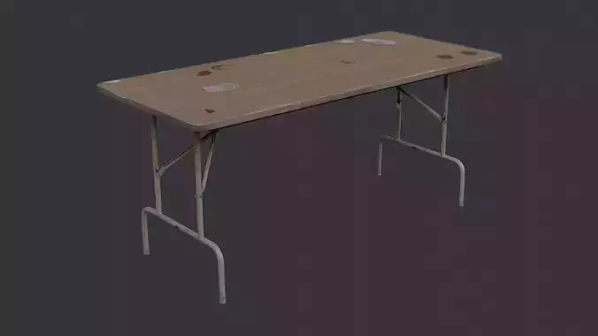 Wood Folding Table Dark Oak Finish