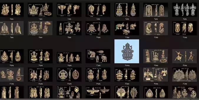 100 High Quality  God  Goddess 3D Models STL Collection