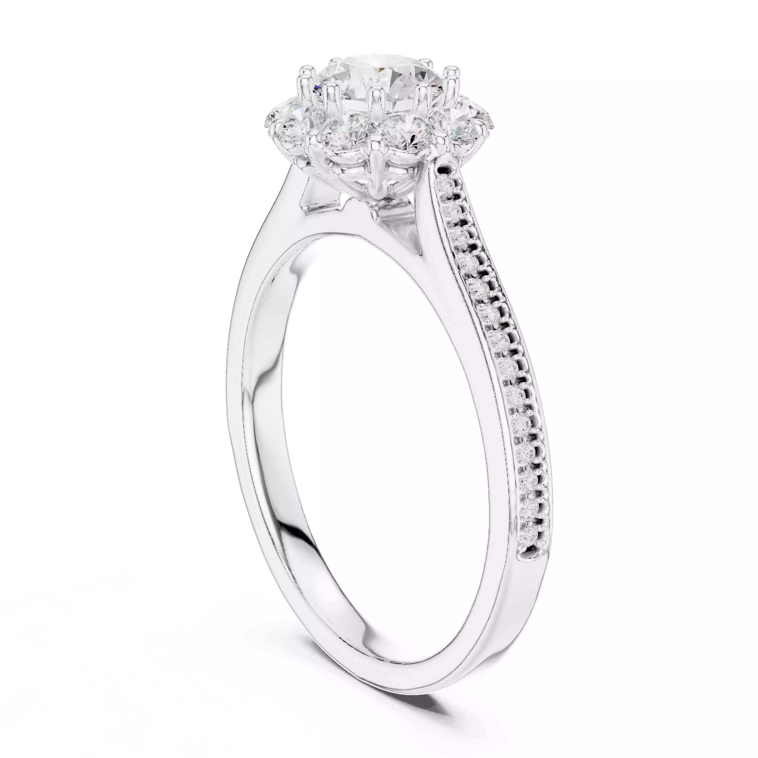 Solitaire Ring 3dm stl renders animation videos details 3D print model_6