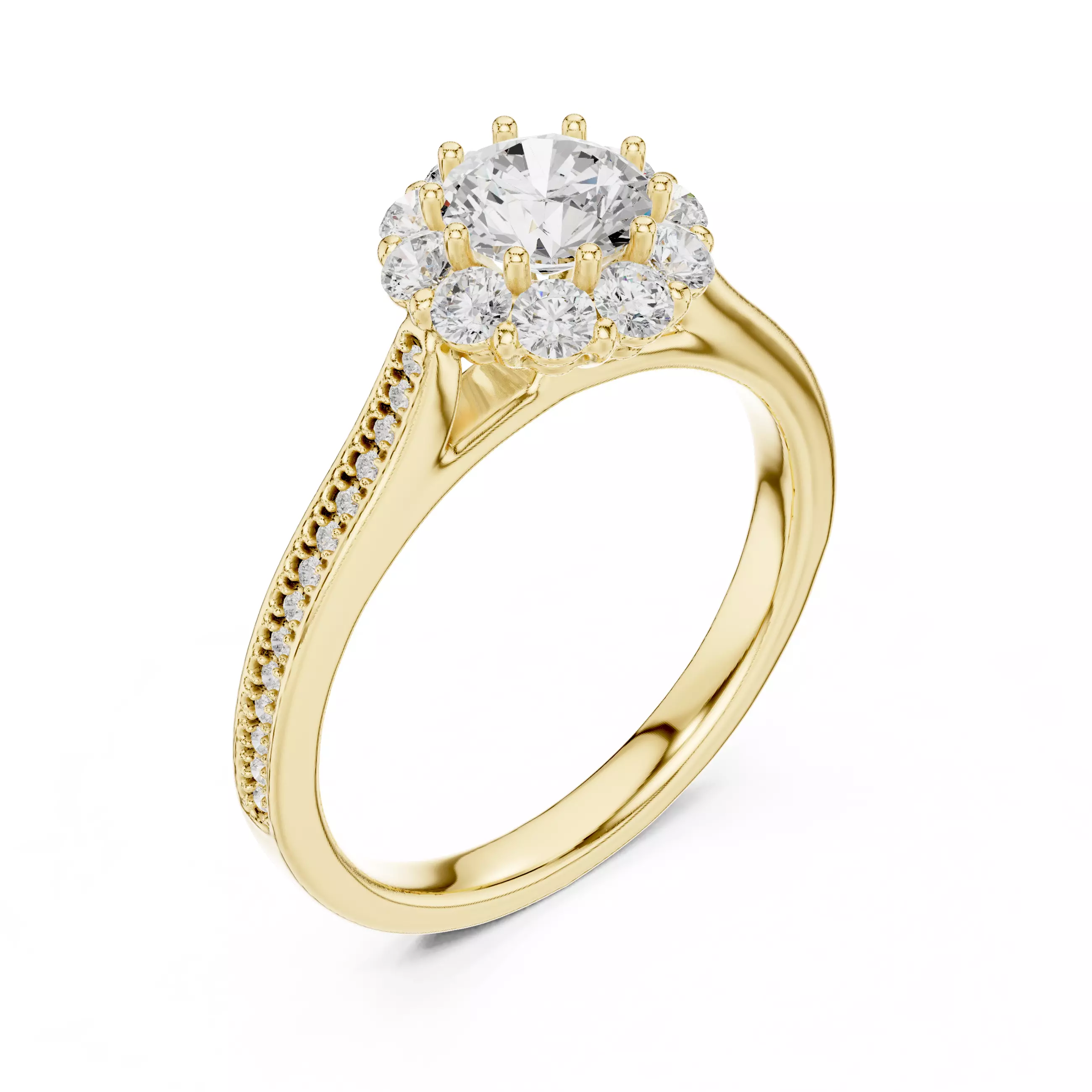 Solitaire Ring 3dm stl renders animation videos details 3D print model_11