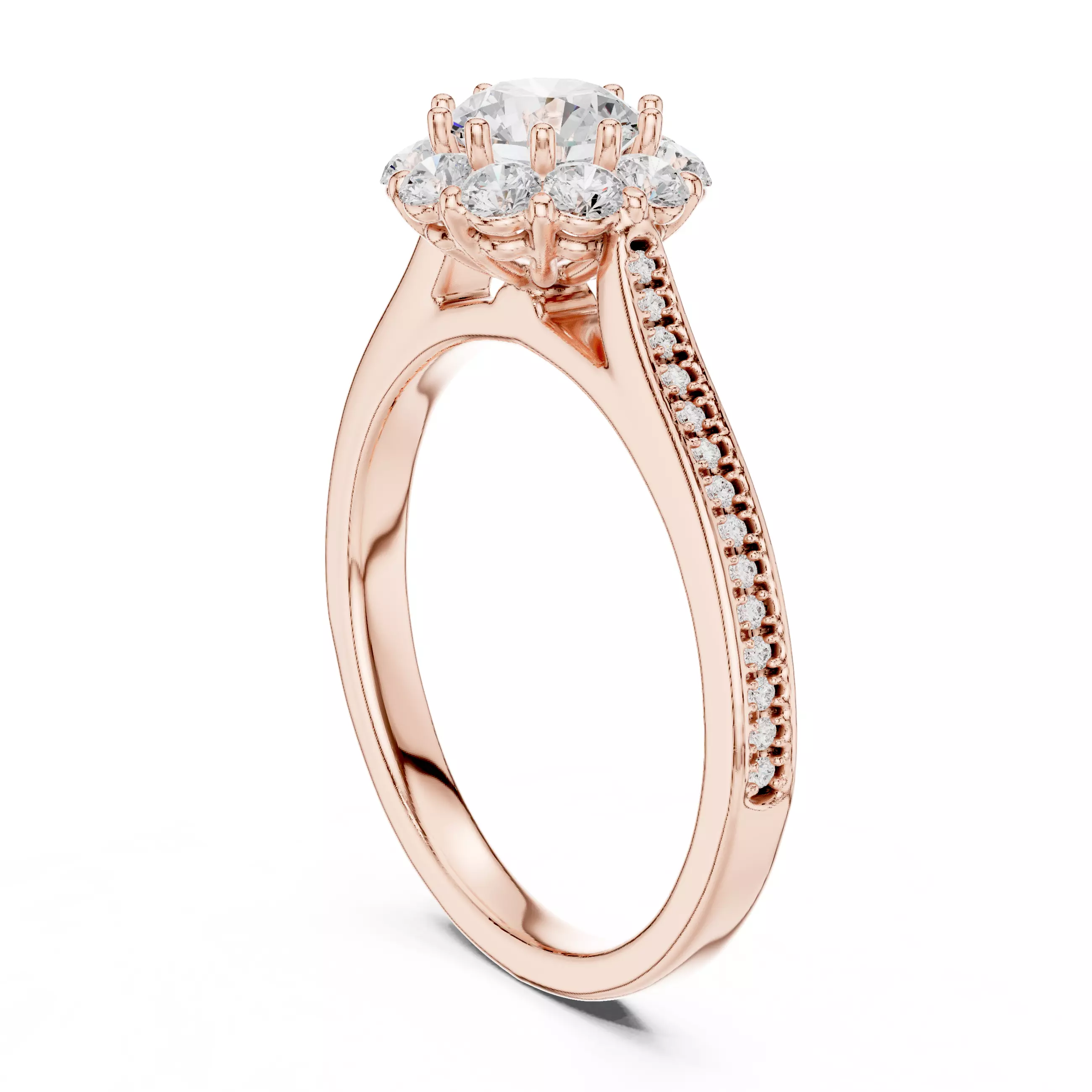 Solitaire Ring 3dm stl renders animation videos details 3D print model_3