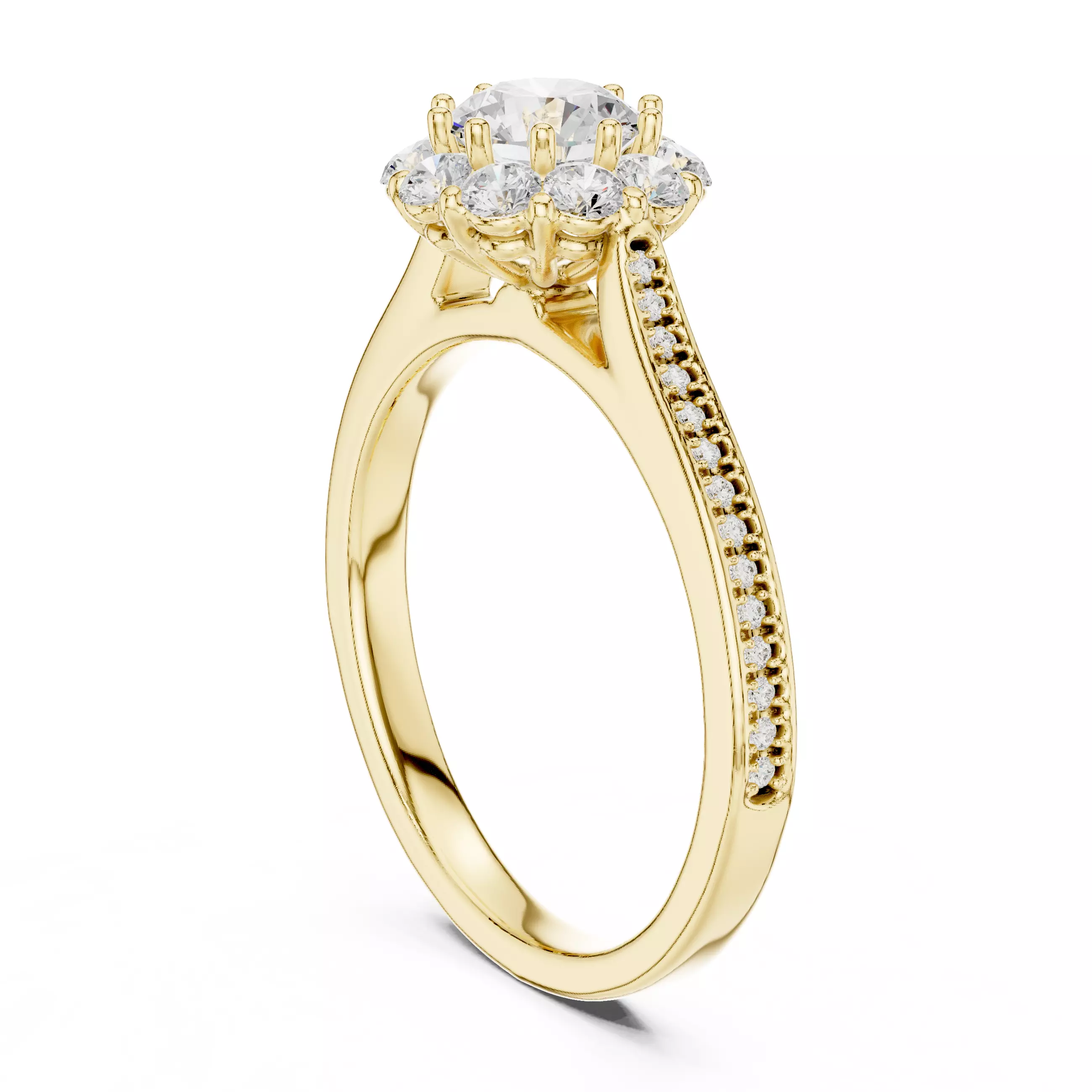 Solitaire Ring 3dm stl renders animation videos details 3D print model_10