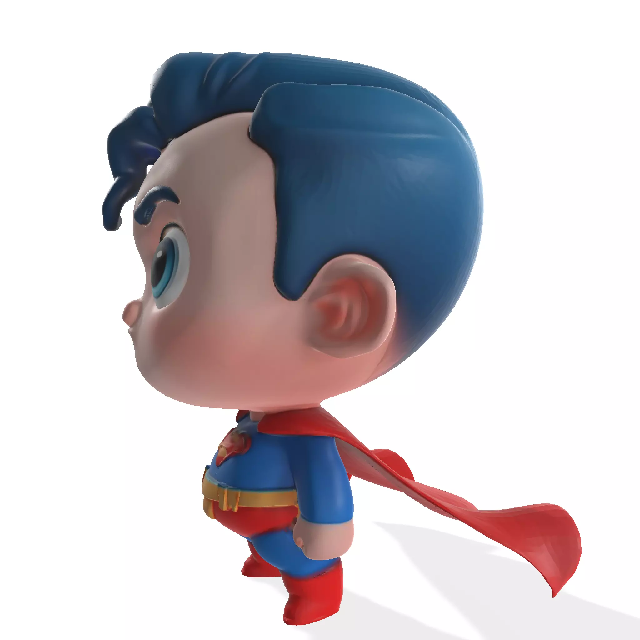 Cute Superhero 3D Model STL OBJ FBX GLB  3D print model_3
