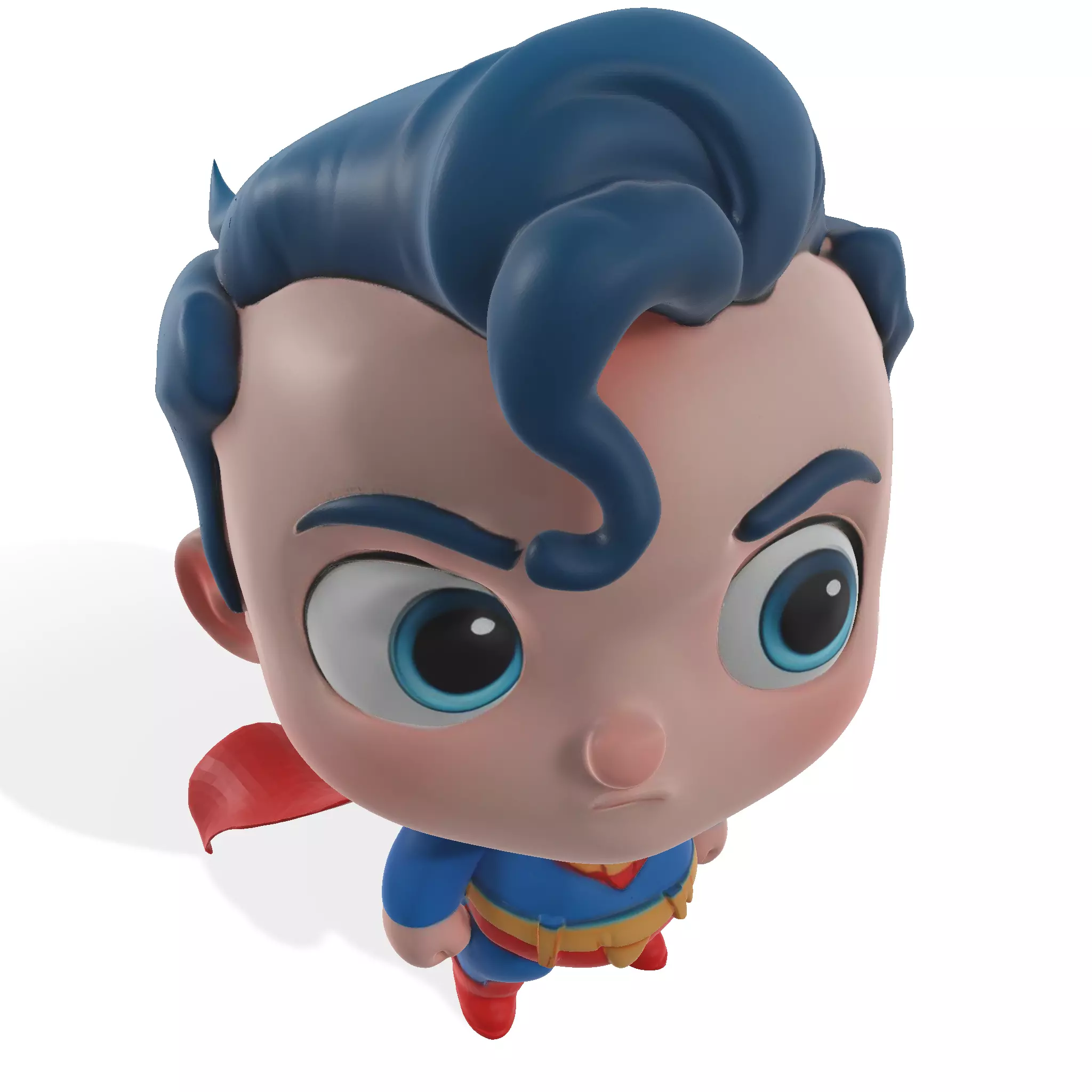Cute Superhero 3D Model STL OBJ FBX GLB  3D print model_22