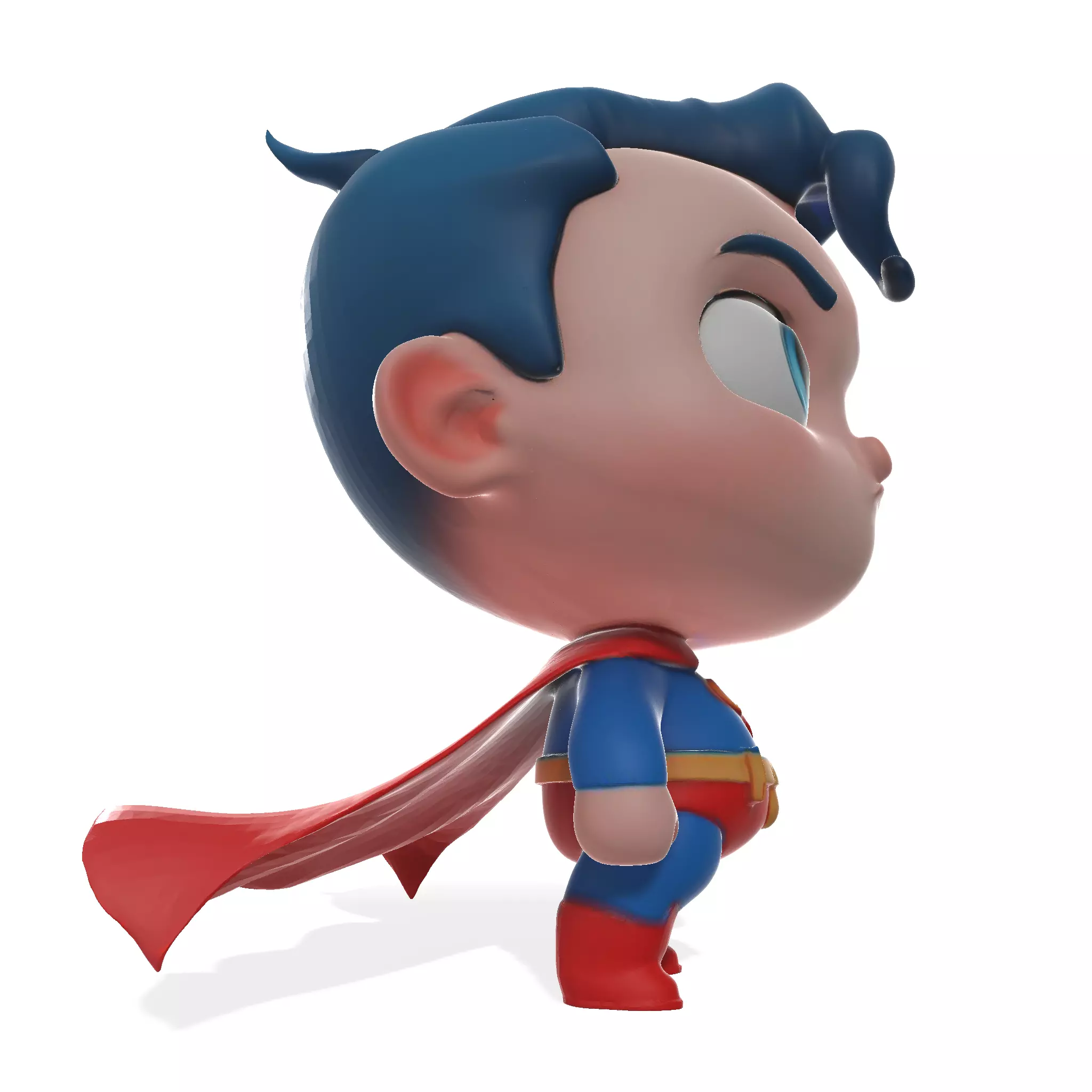 Cute Superhero 3D Model STL OBJ FBX GLB  3D print model_15