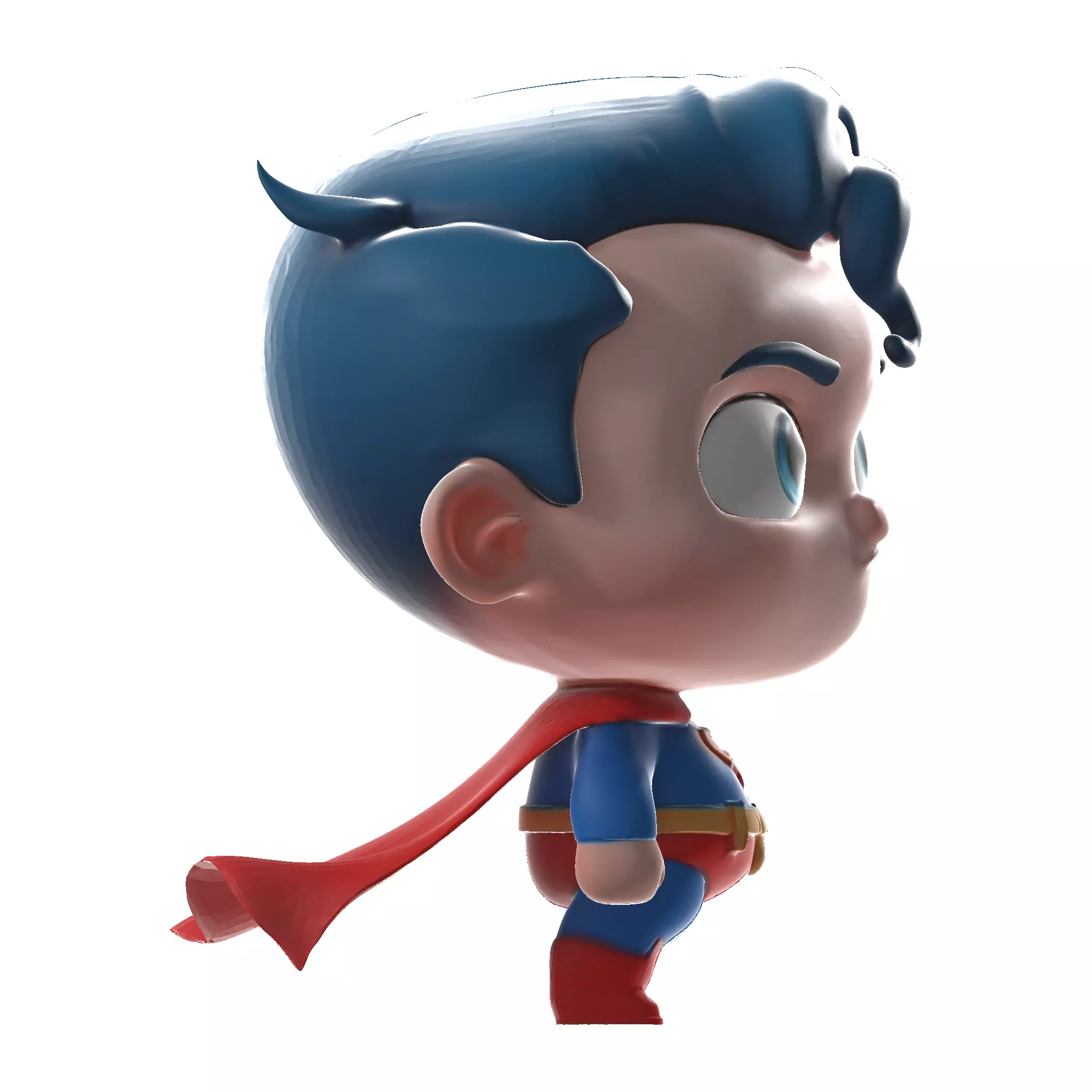 Cute Superhero 3D Model STL OBJ FBX GLB  3D print model_37
