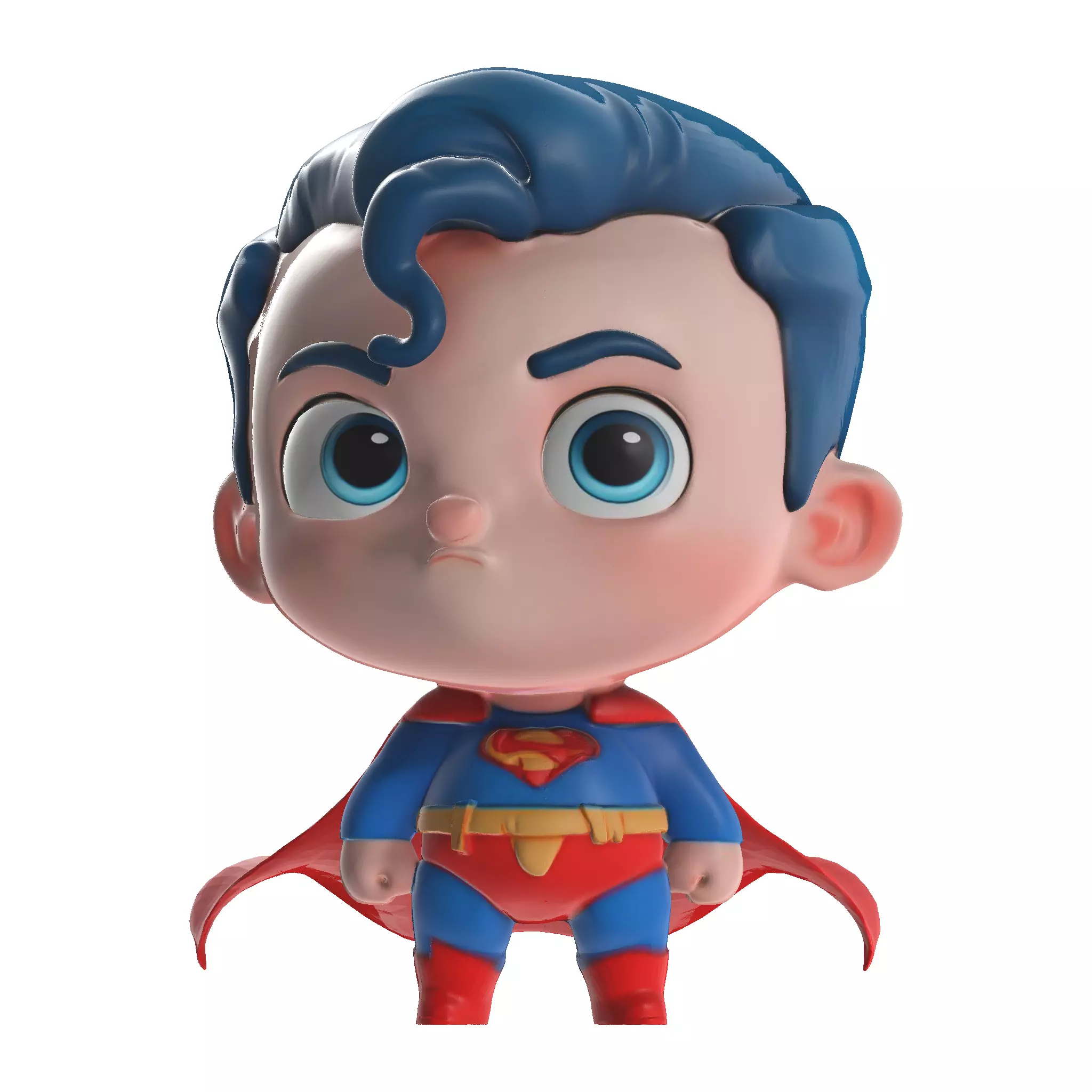 Cute Superhero 3D Model STL OBJ FBX GLB  3D print model_30