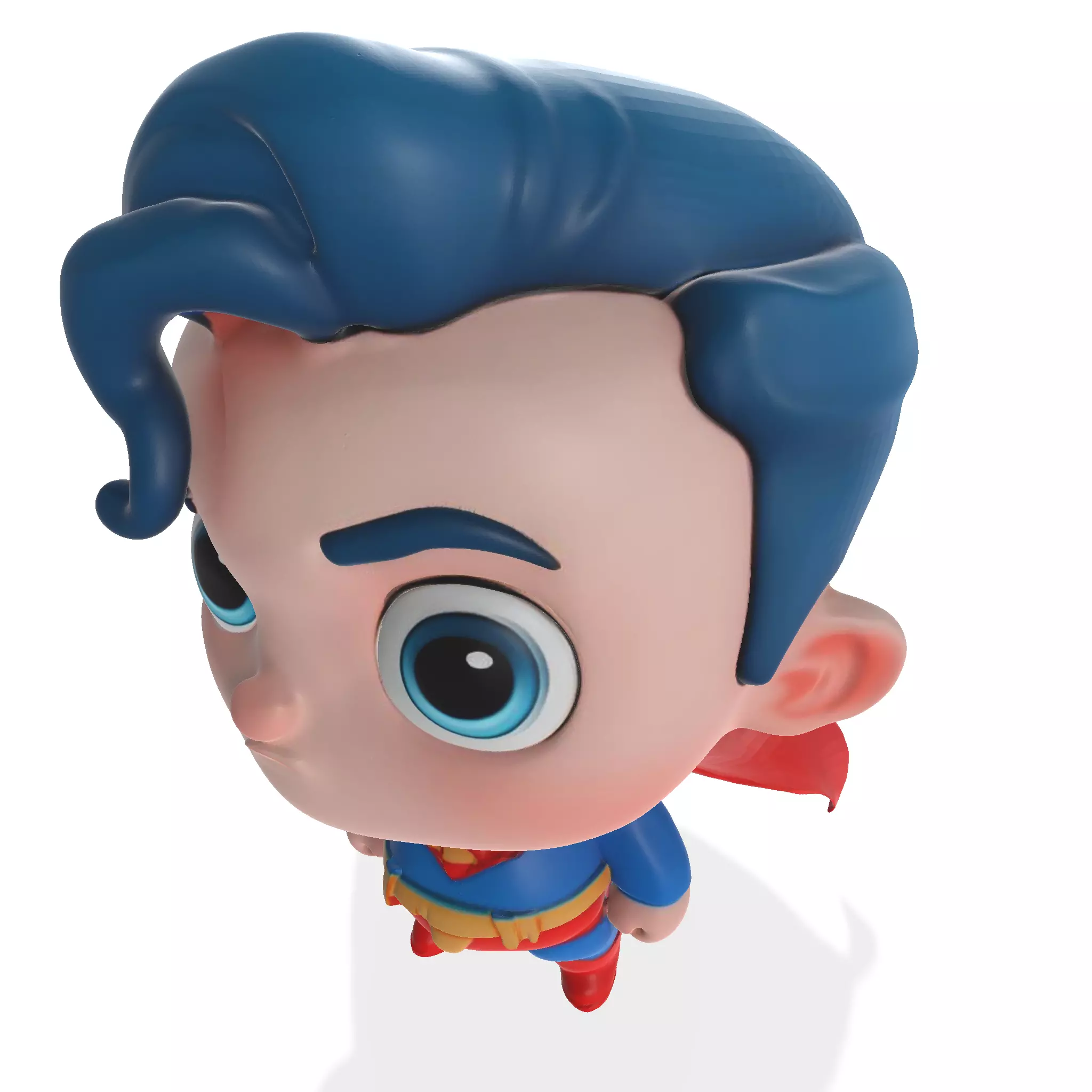 Cute Superhero 3D Model STL OBJ FBX GLB  3D print model_24