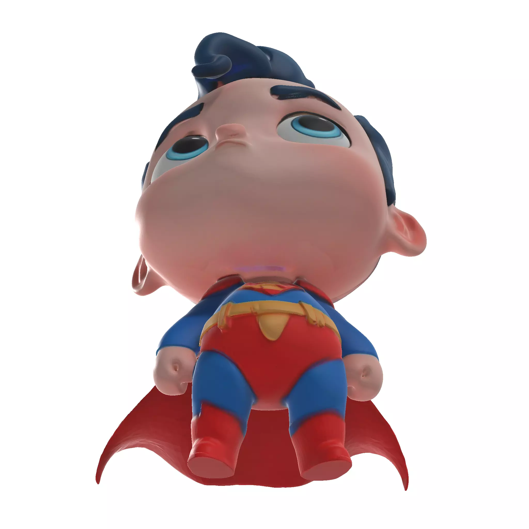 Cute Superhero 3D Model STL OBJ FBX GLB  3D print model_21