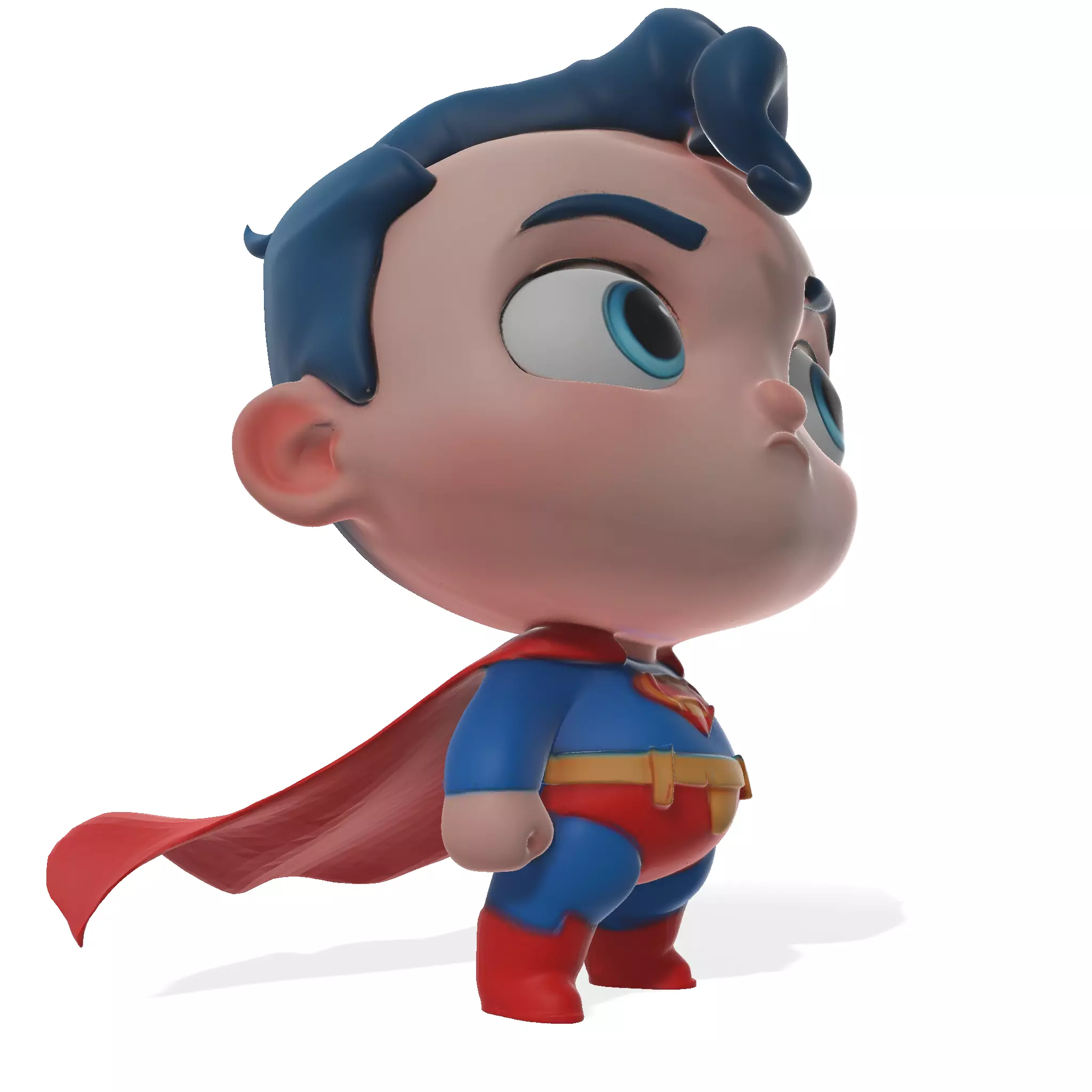 Cute Superhero 3D Model STL OBJ FBX GLB  3D print model_16