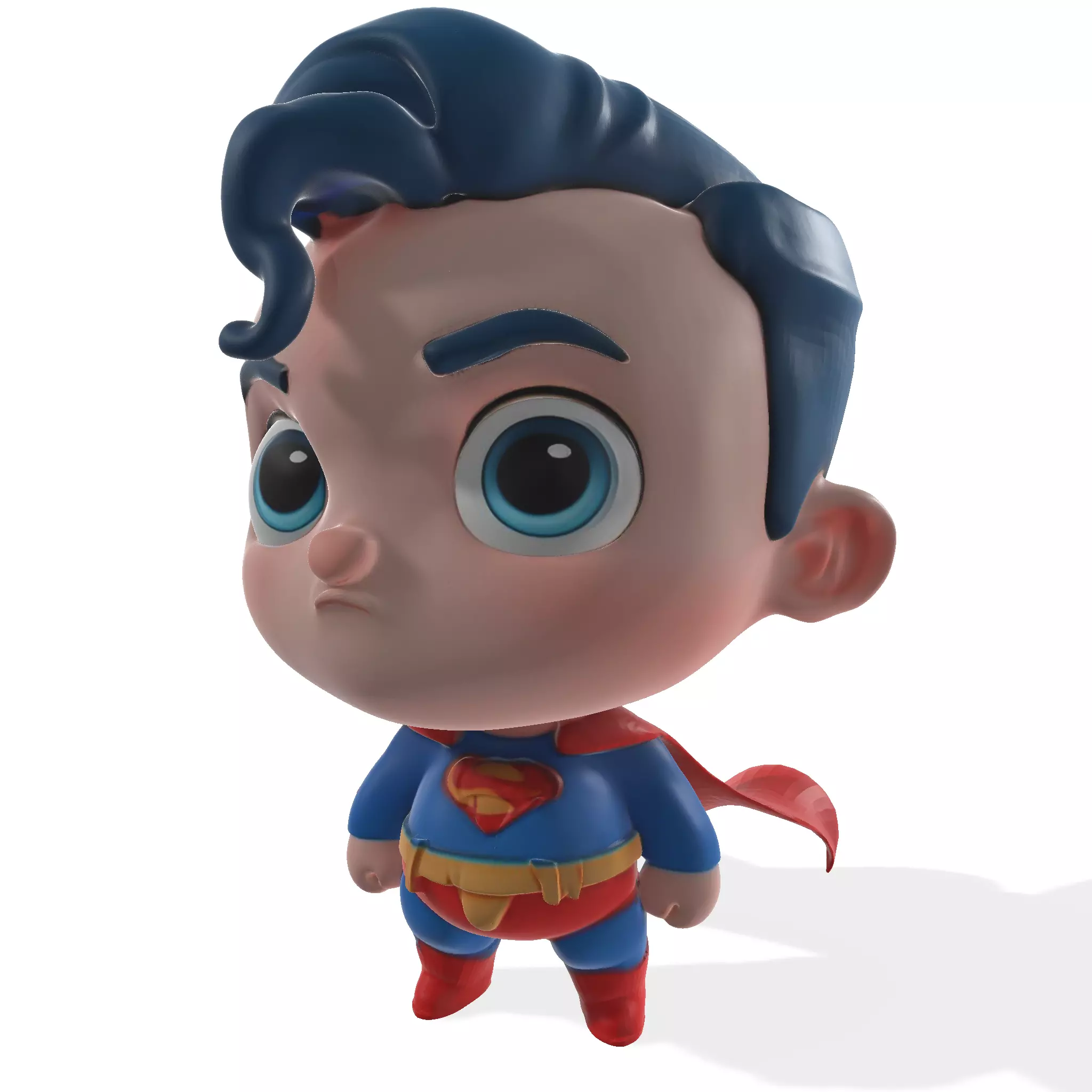 Cute Superhero 3D Model STL OBJ FBX GLB  3D print model_0
