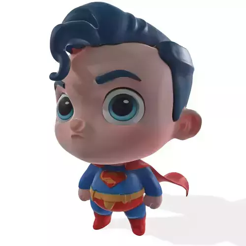 Cute Superhero 3D Model STL OBJ FBX GLB 