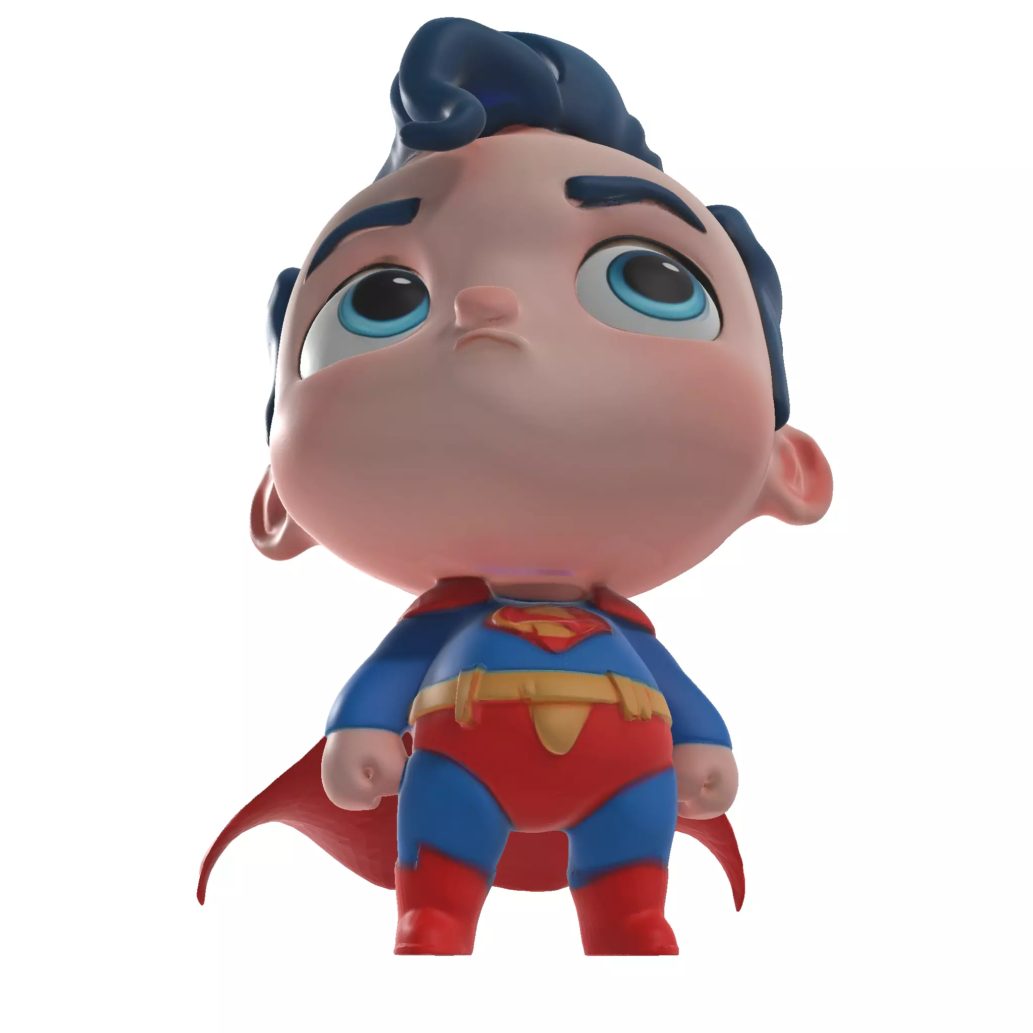 Cute Superhero 3D Model STL OBJ FBX GLB  3D print model_19