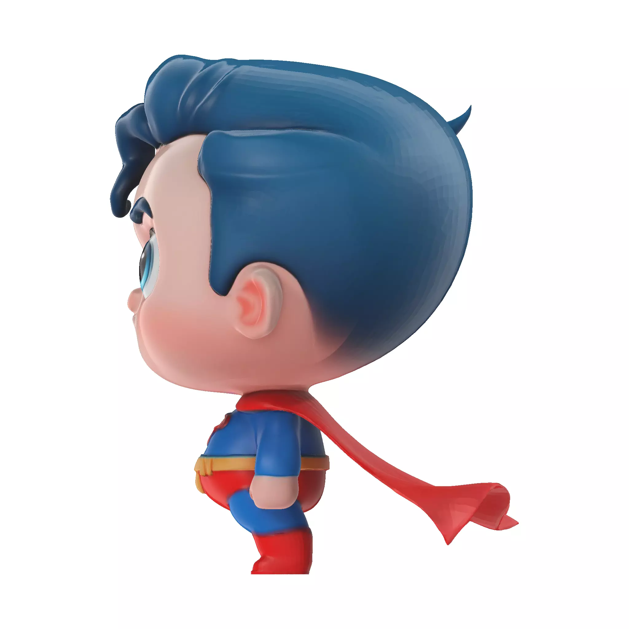 Cute Superhero 3D Model STL OBJ FBX GLB  3D print model_32