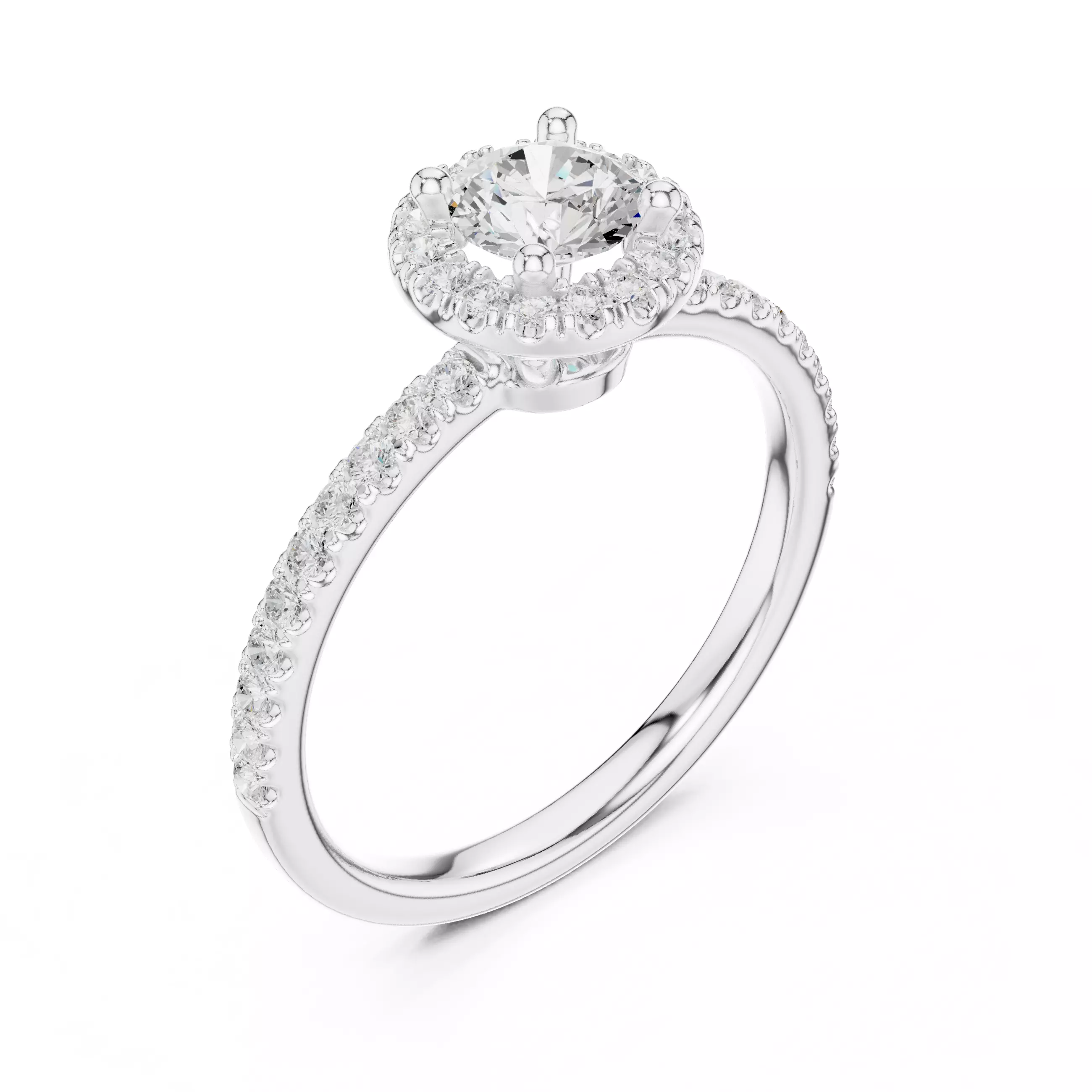 Halo Solitaire Ring 3dm stl renders animation videos details 3D print model_7