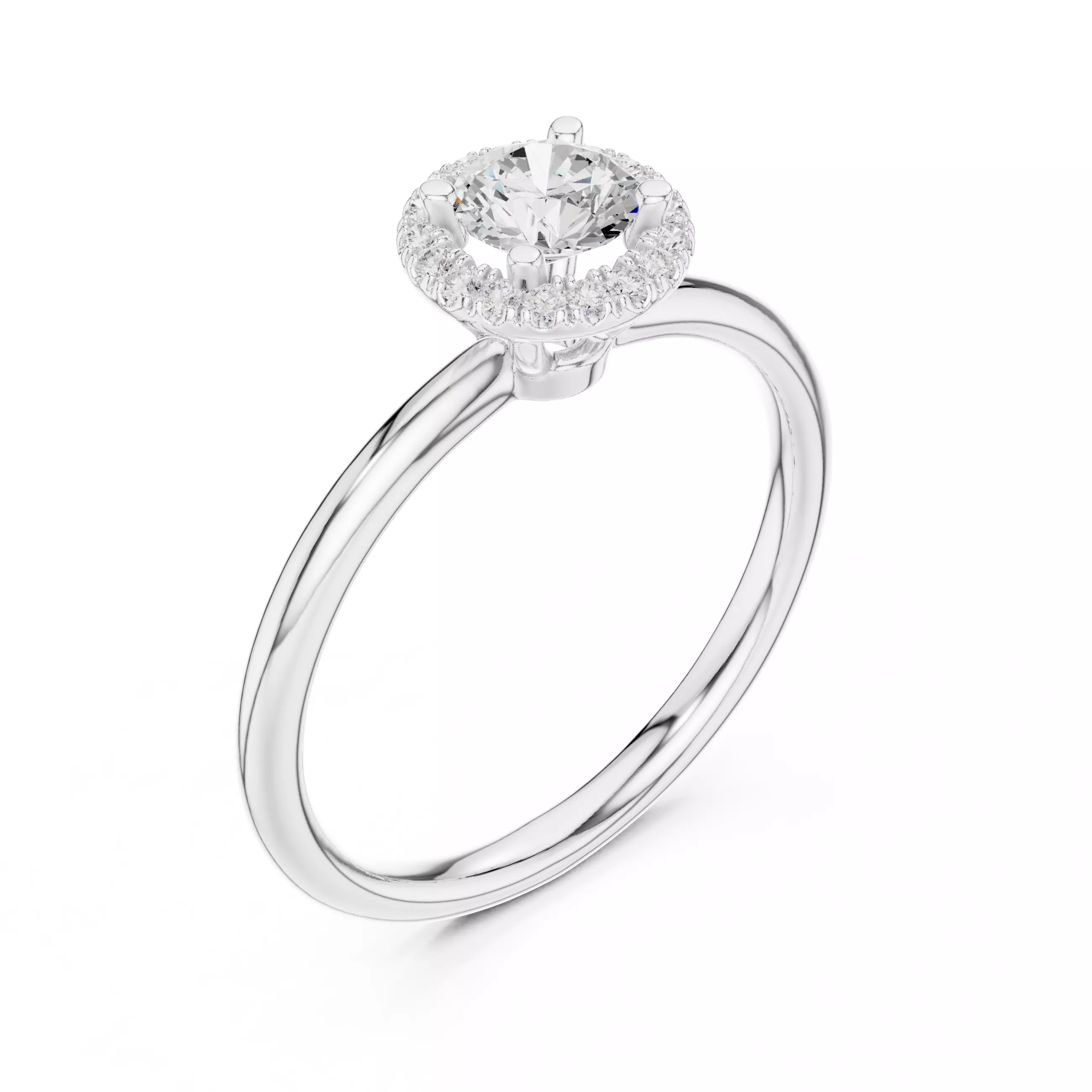 Halo Solitaire Ring 3dm stl renders animation videos details 3D print model_7