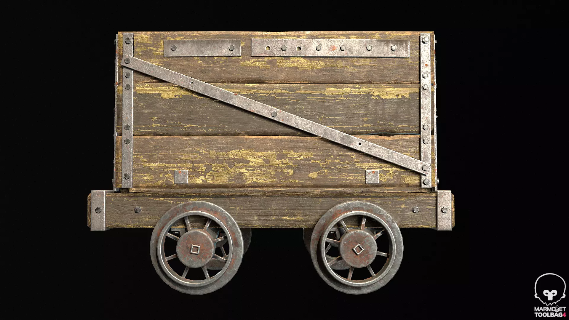 Minecart  Low-poly 3D model_1