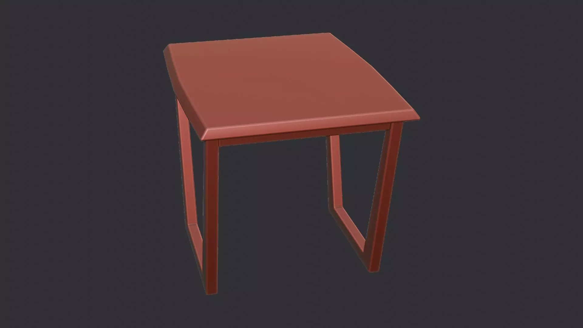 Vintage Wooden Table Low-poly 3D model_6