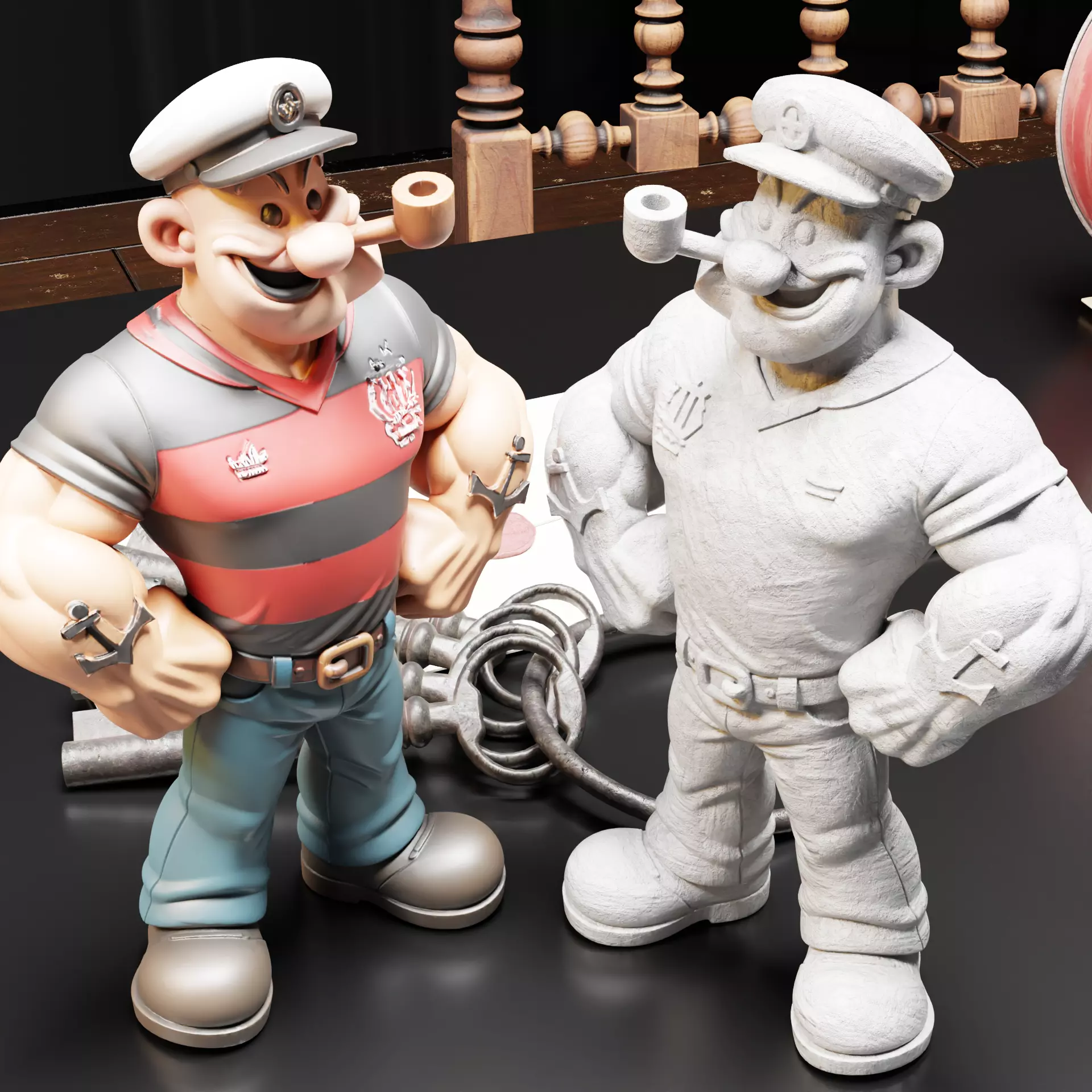 Sailor Hero 3D Printable Model Statue for Painting 3D print model_7