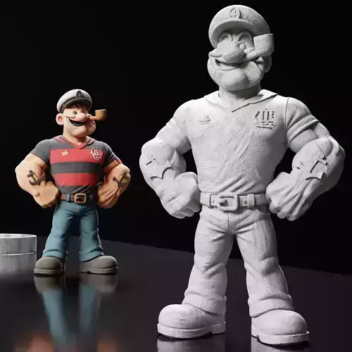 Sailor Hero 3D Printable Model Statue for Painting