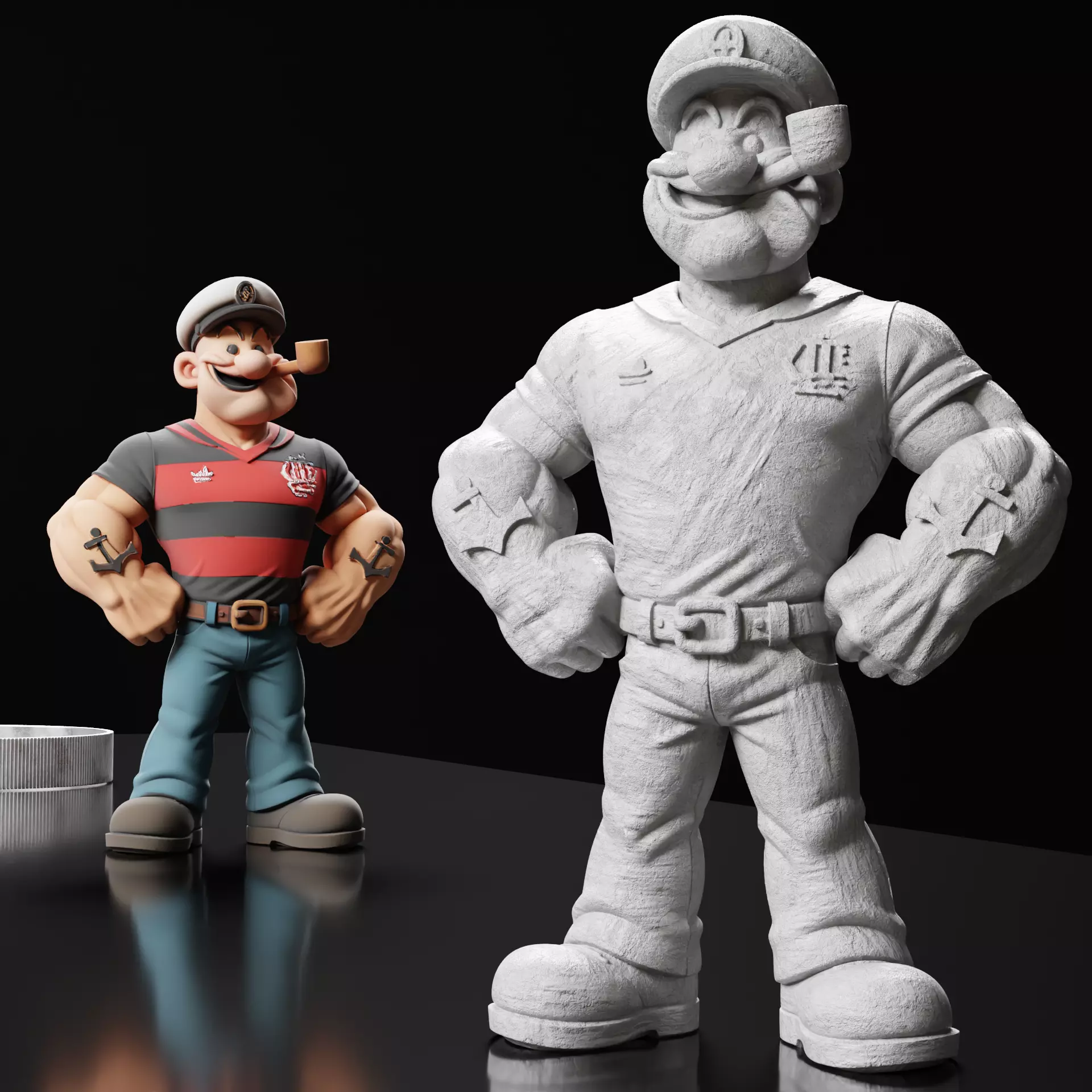 Sailor Hero 3D Printable Model Statue for Painting 3D print model_0