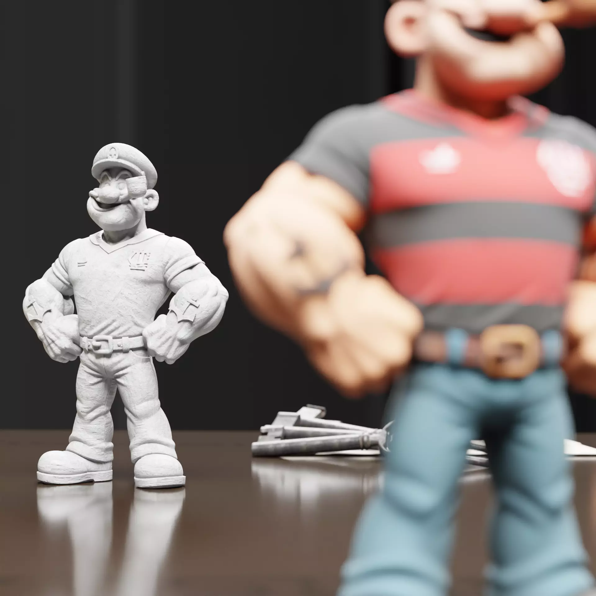 Sailor Hero 3D Printable Model Statue for Painting 3D print model_3