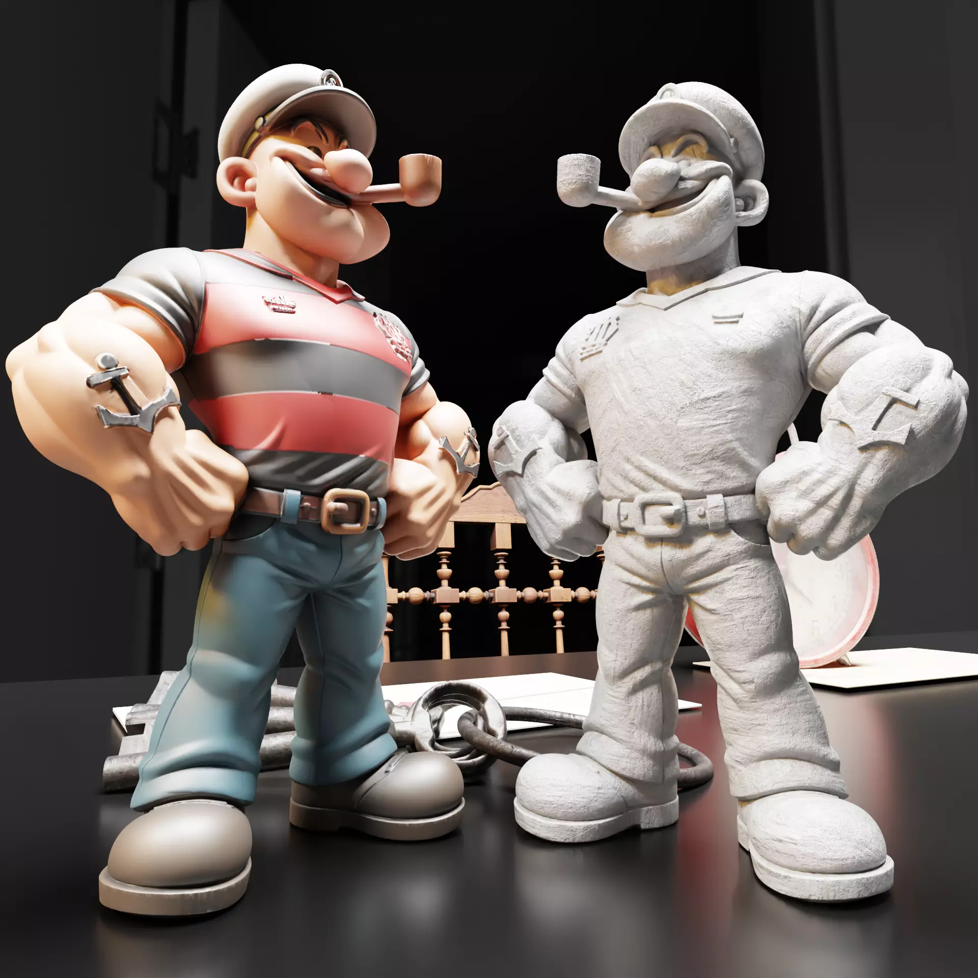 Sailor Hero 3D Printable Model Statue for Painting 3D print model_8