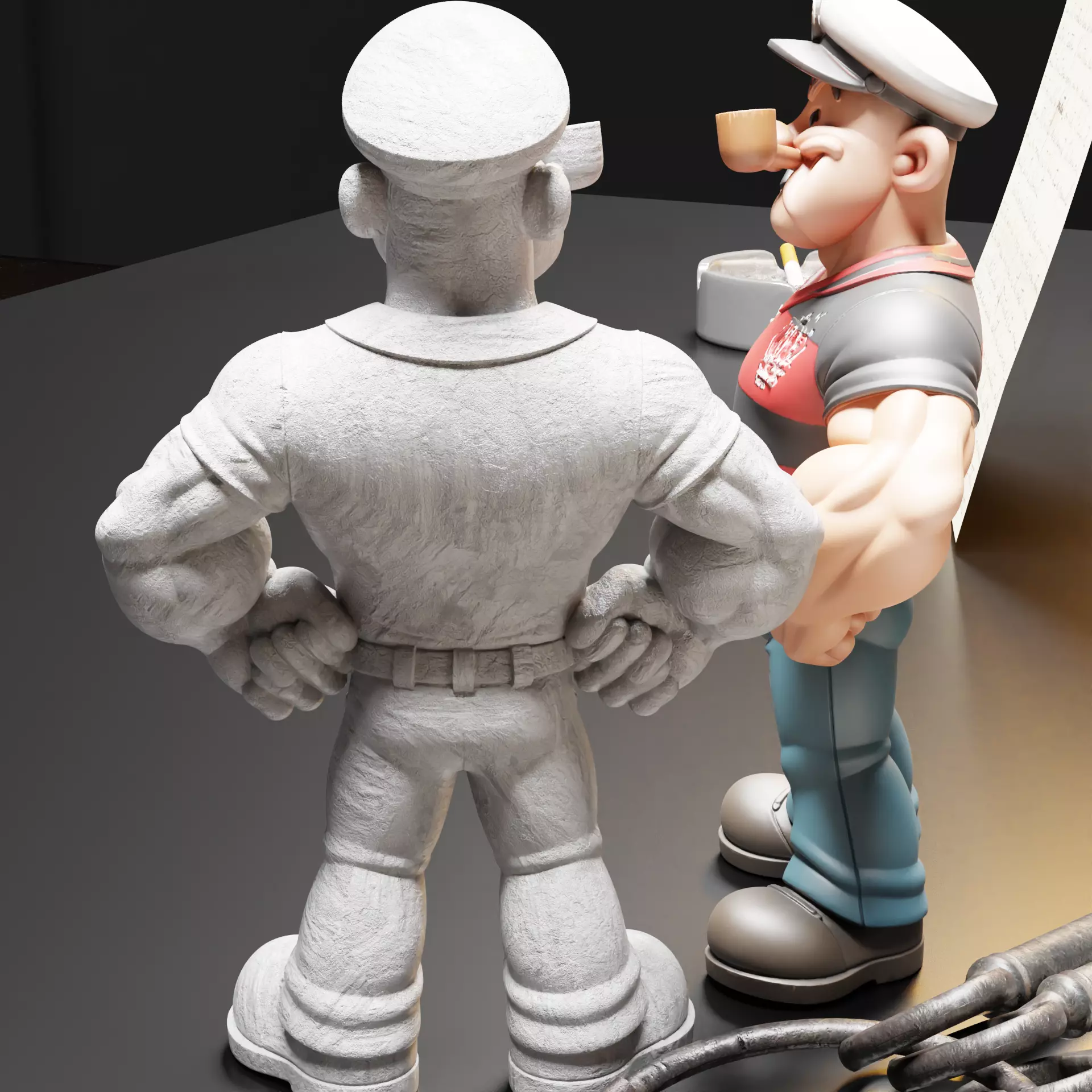 Sailor Hero 3D Printable Model Statue for Painting 3D print model_9