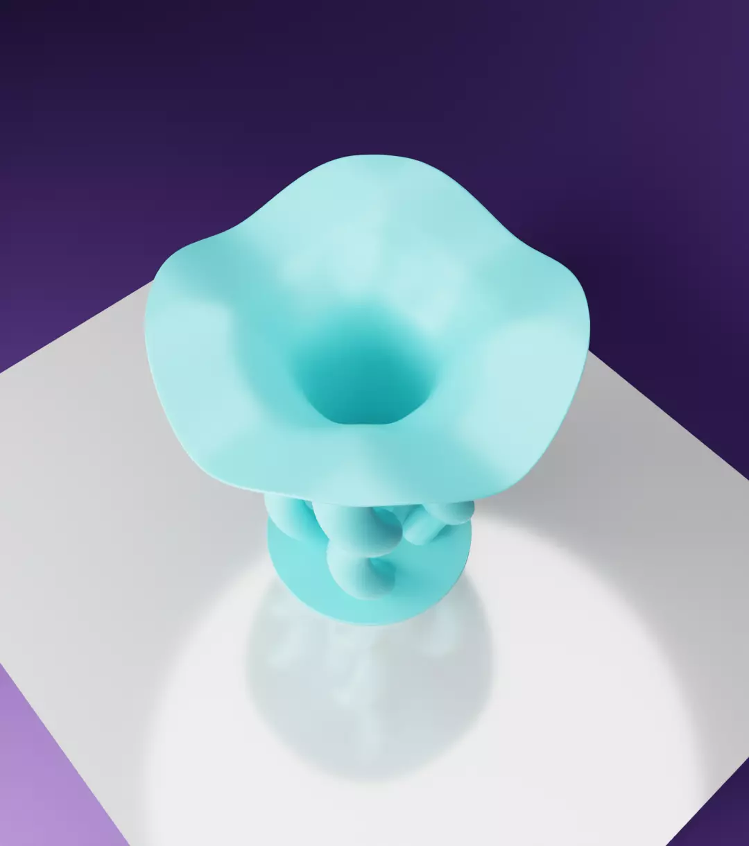 Oceanic Form Vase 3D print model_2