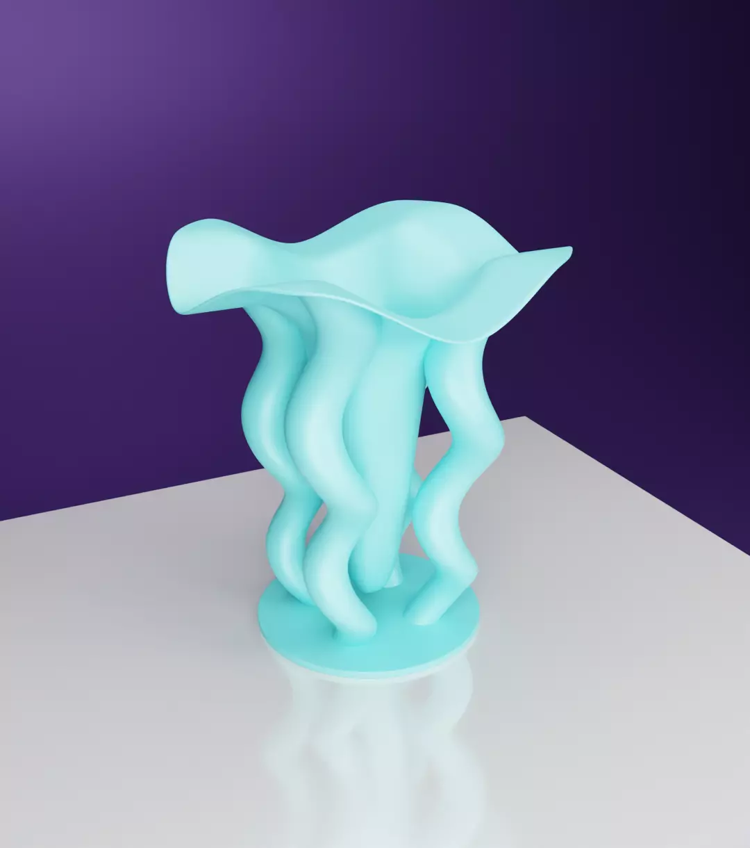 Oceanic Form Vase 3D print model_1