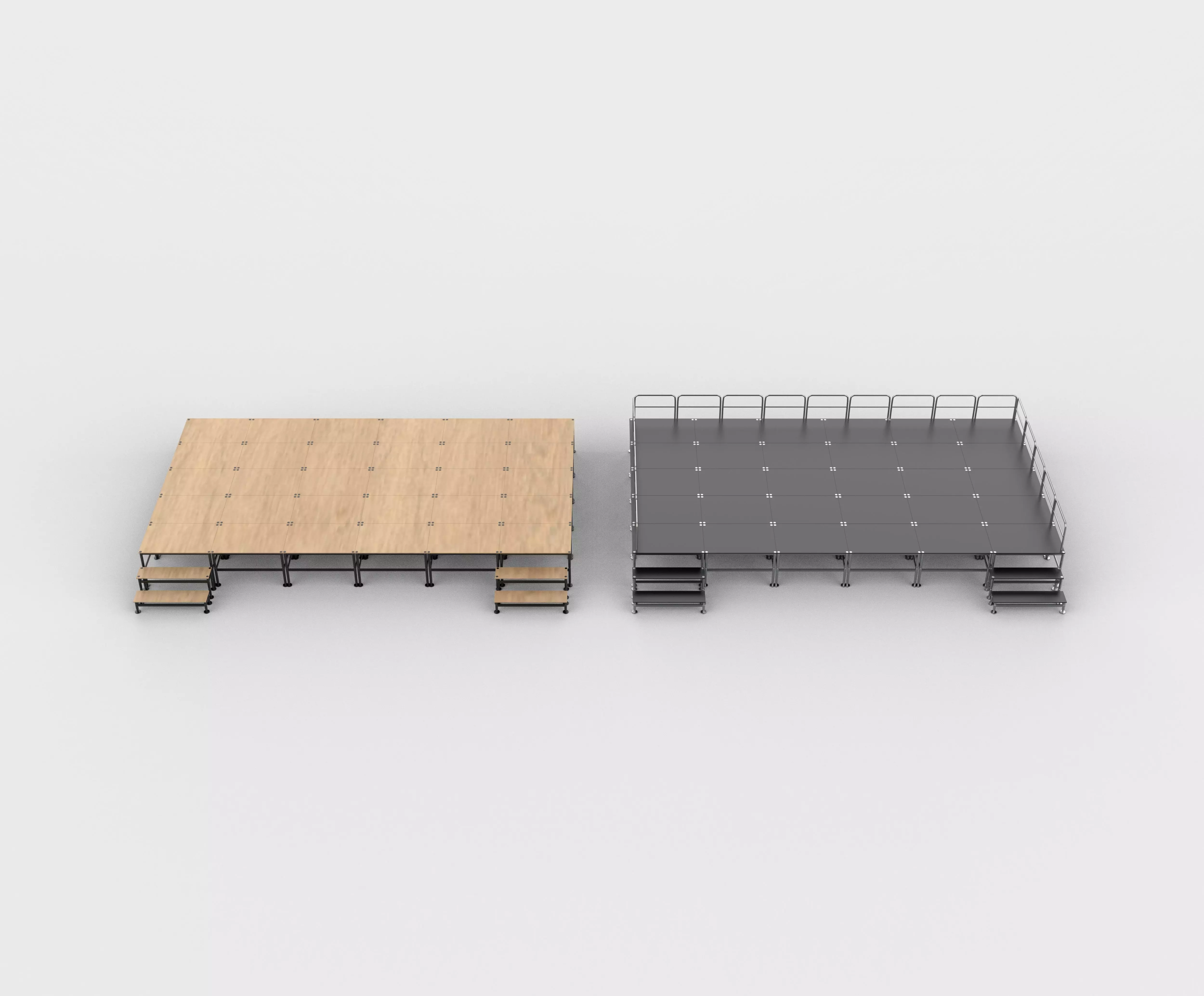 Flat stage set 3D model_5