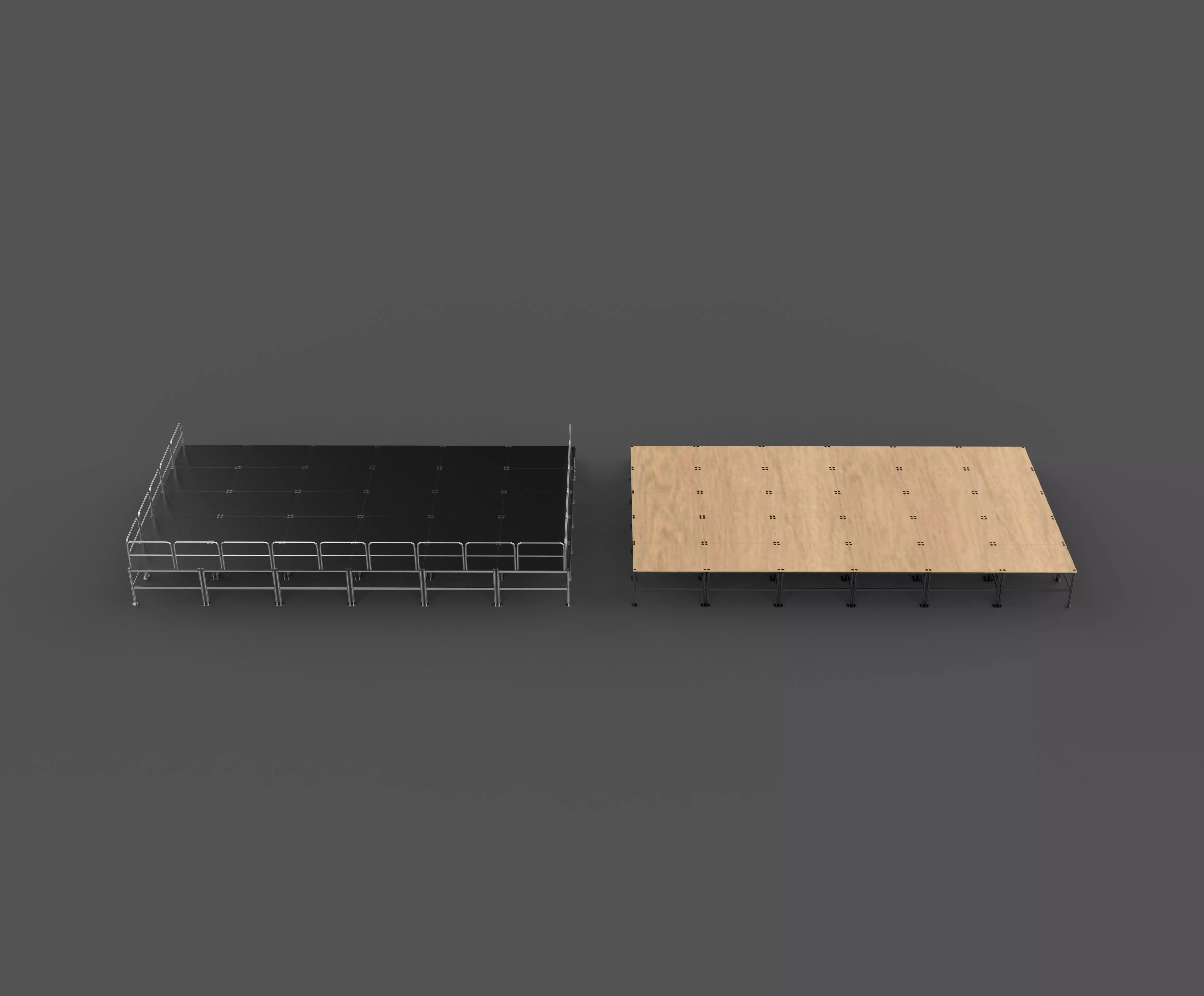 Flat stage set 3D model_12