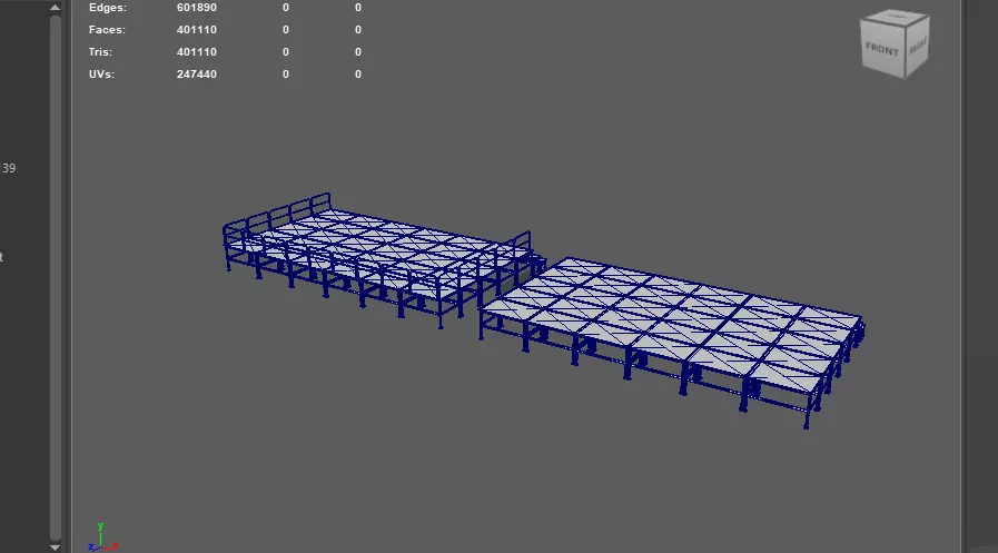Flat stage set 3D model_20