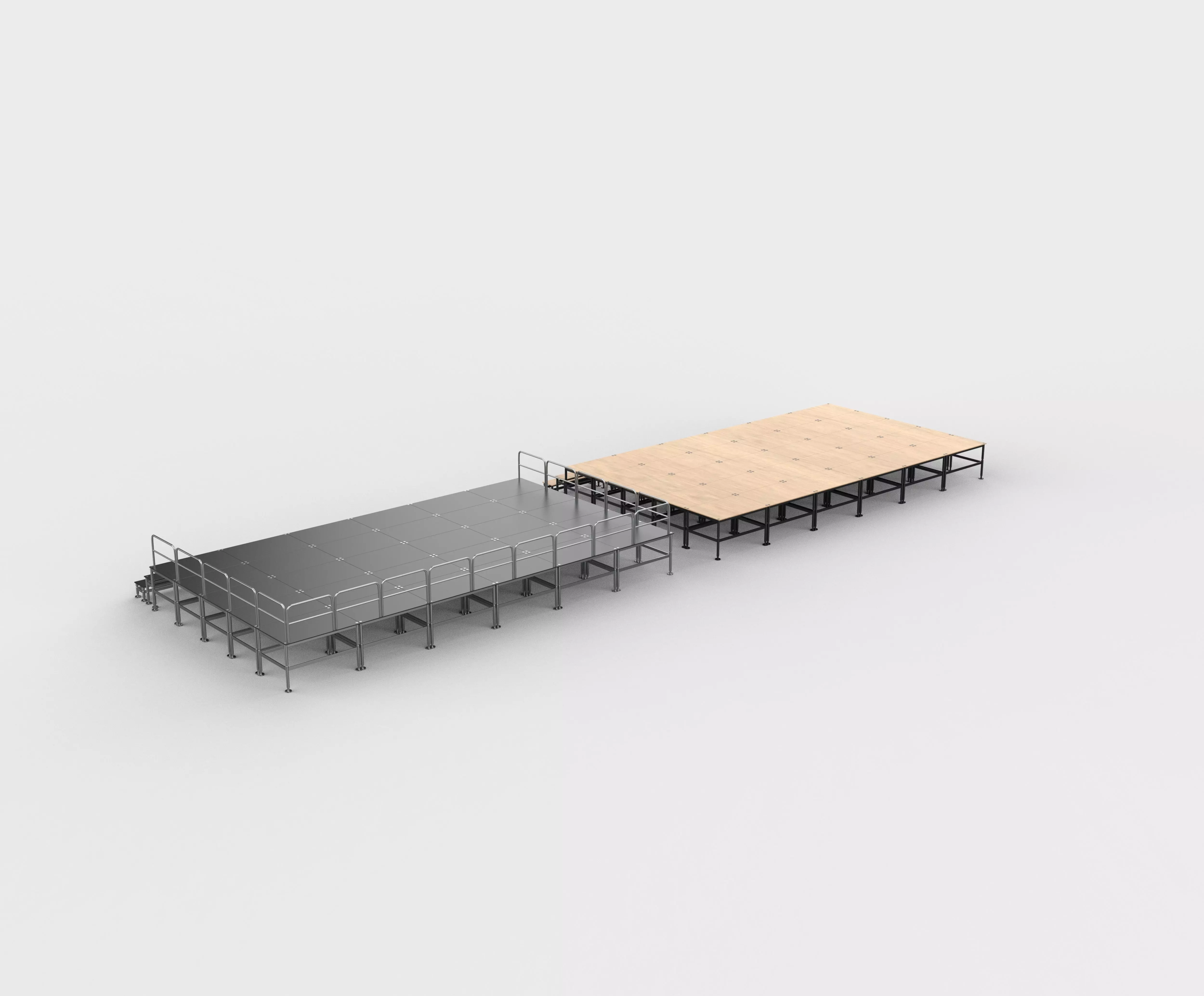 Flat stage set 3D model_3