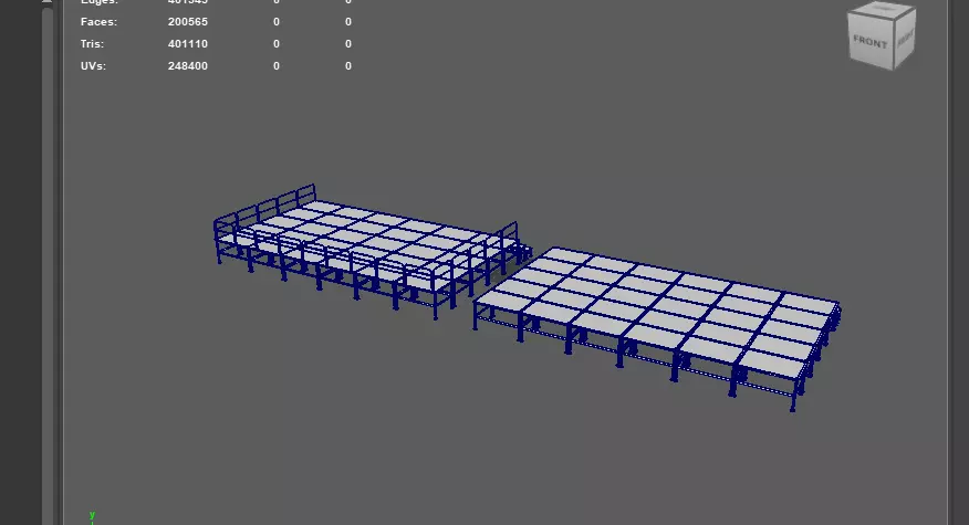 Flat stage set 3D model_21
