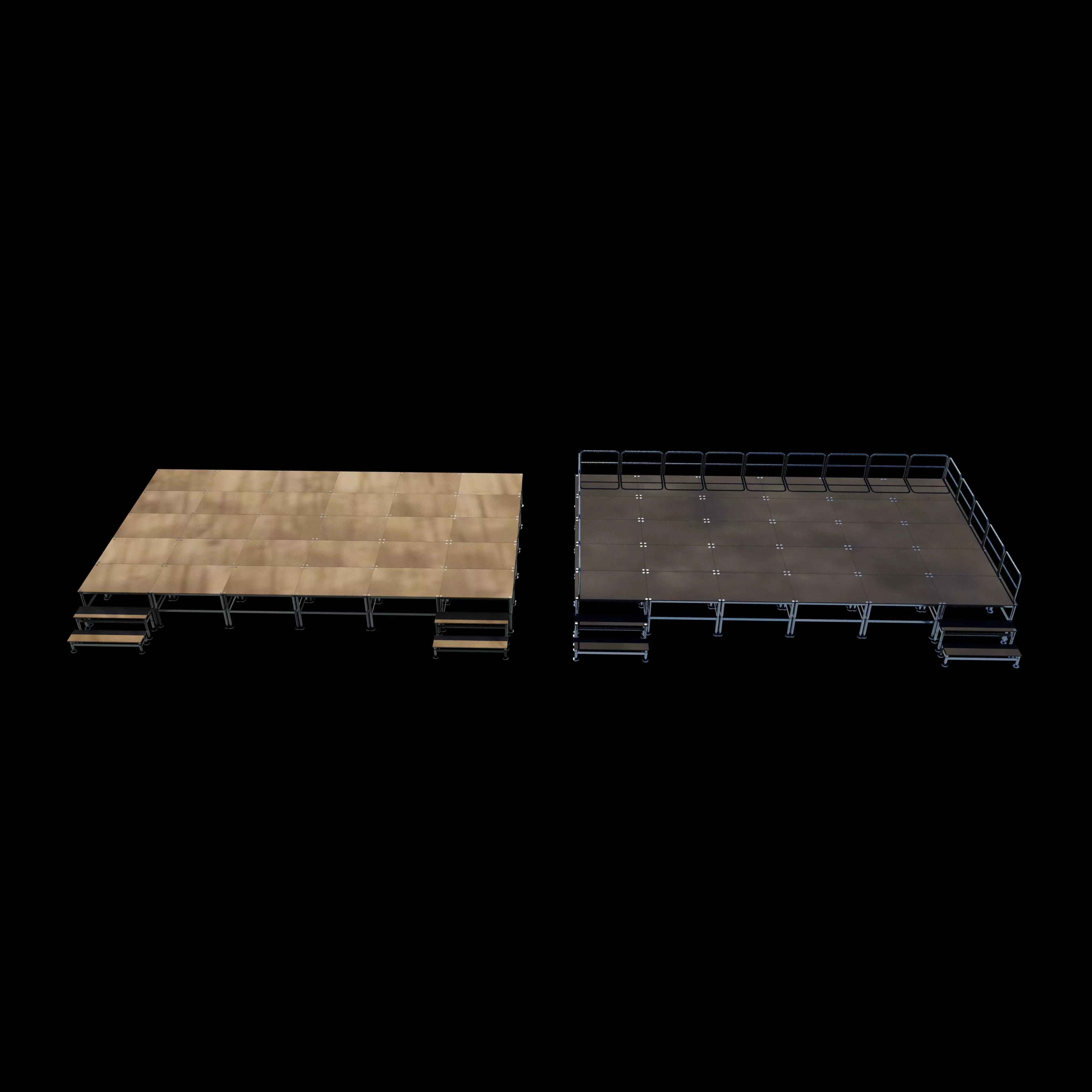 Flat stage set 3D model_16