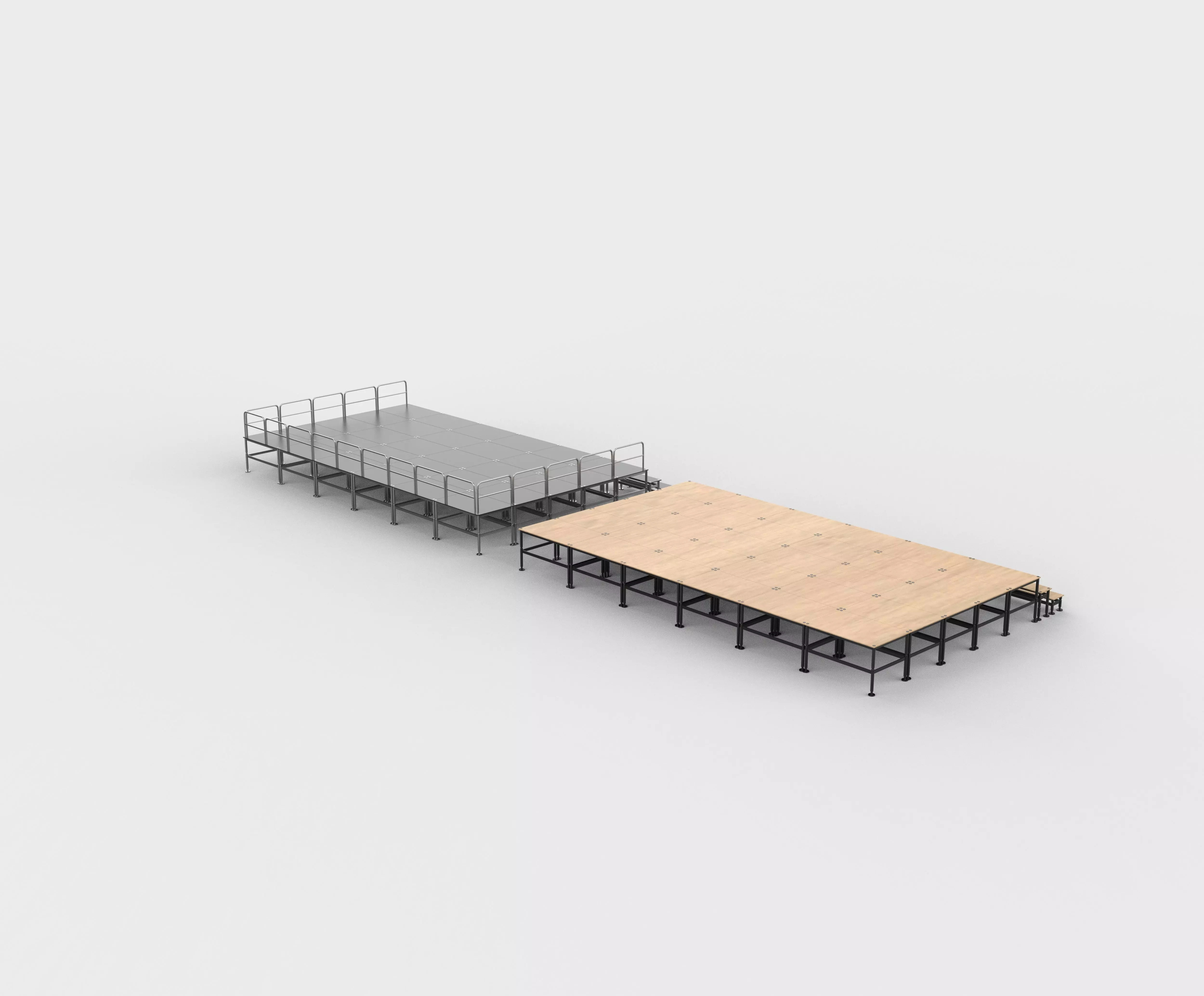 Flat stage set 3D model_7