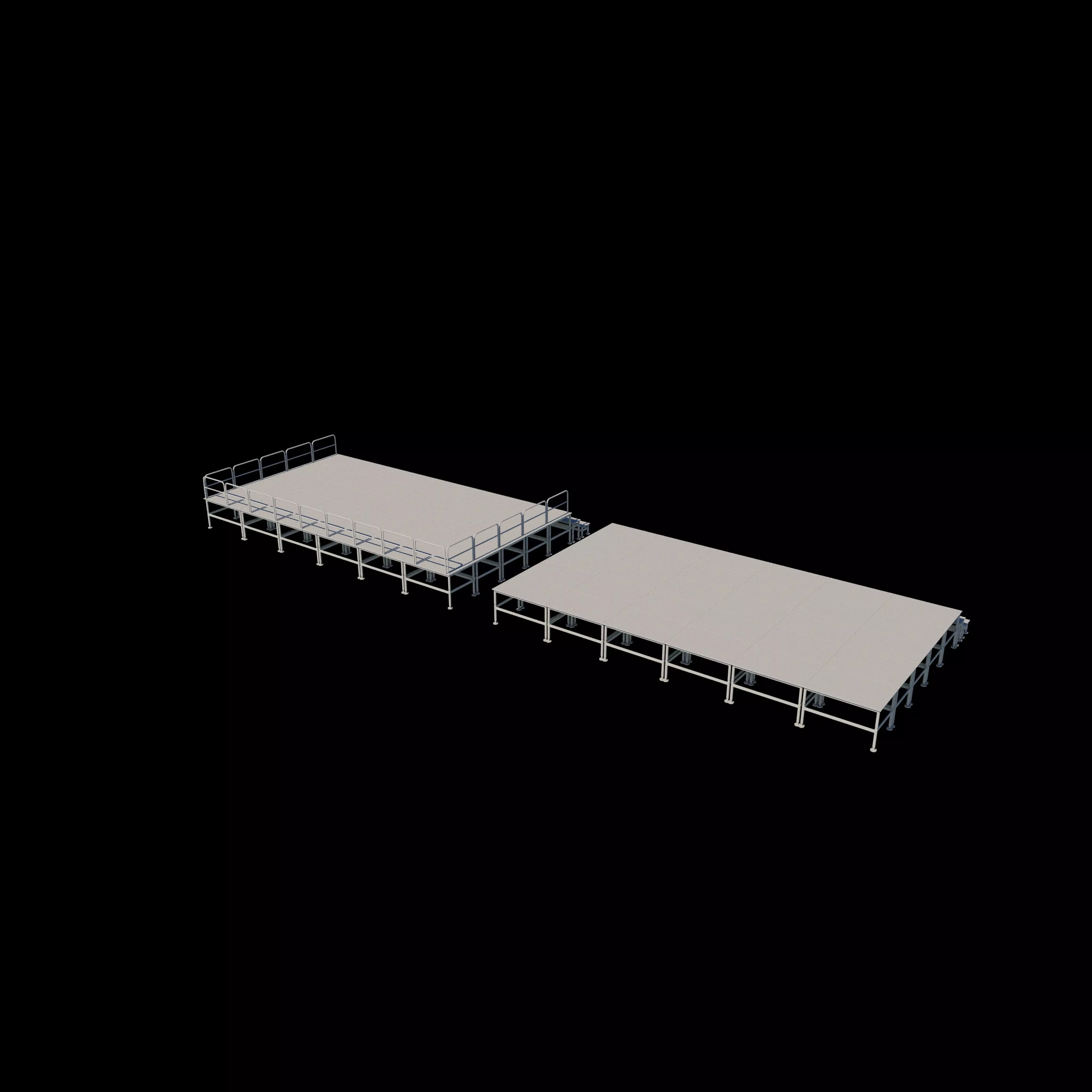 Flat stage set 3D model_18