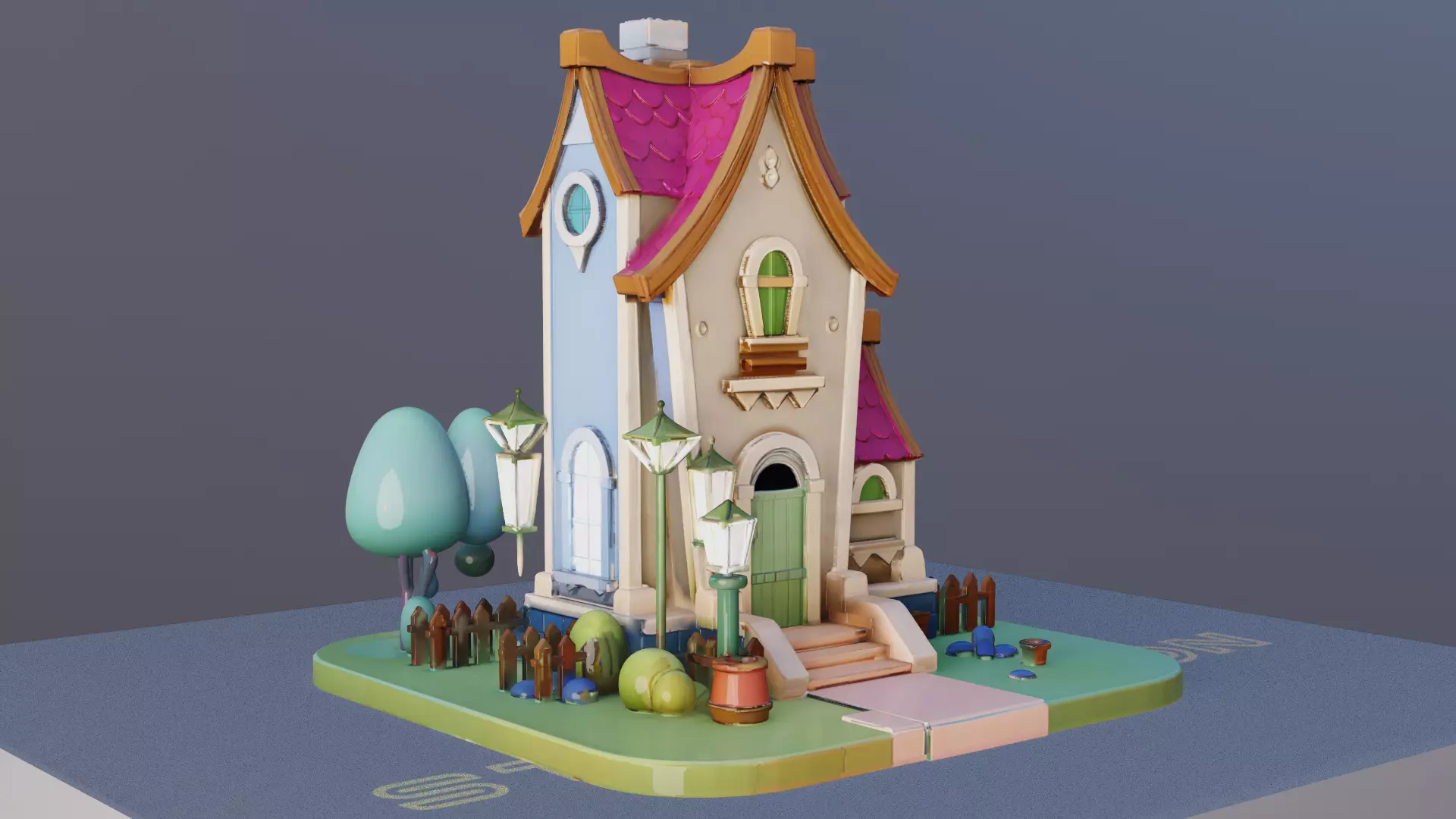 House Model Architectural Miniature for Painting 3D print model