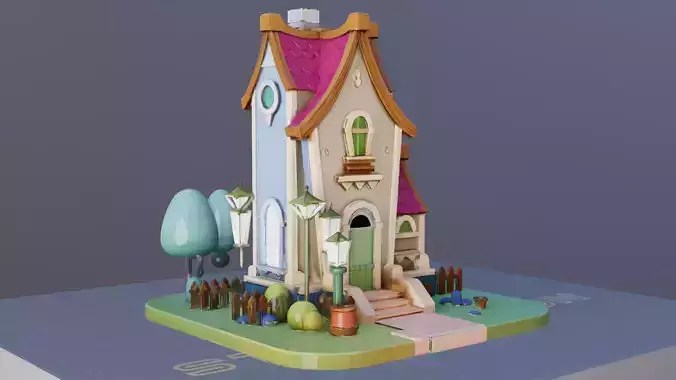 House Model Architectural Miniature for Painting