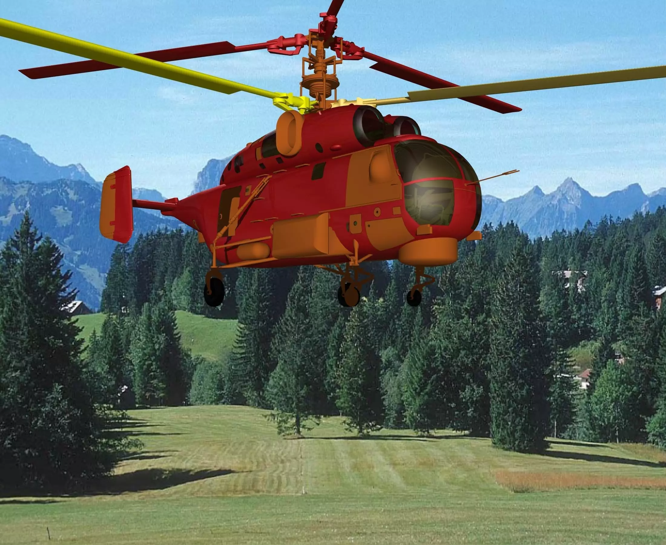 HeliCopter-KA 27 Free 3D model
