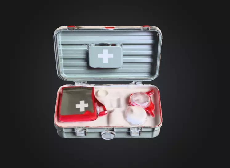 Open Medical Kit Low-poly 3D model_9