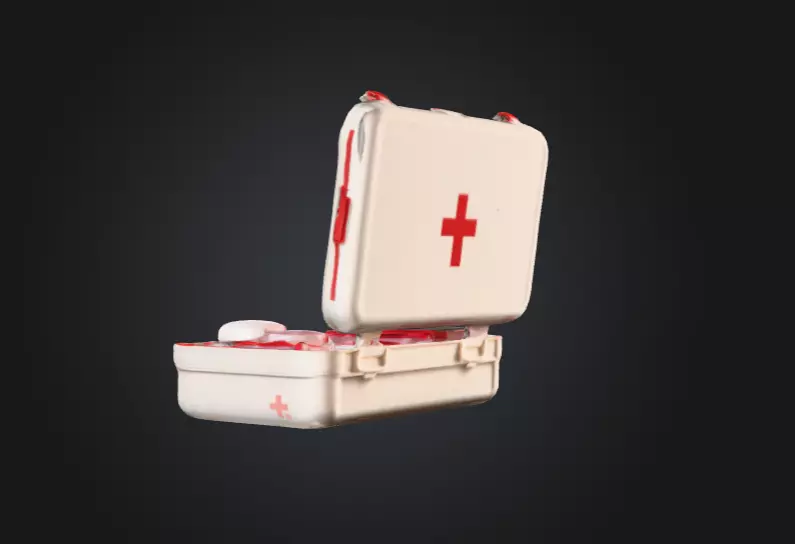 Open Medical Kit Low-poly 3D model_6