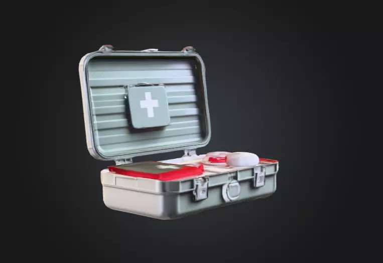 Open Medical Kit Low-poly 3D model_2