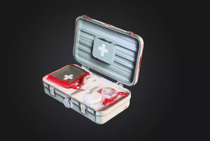 Open Medical Kit Low-poly 3D model_0