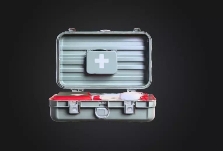 Open Medical Kit Low-poly 3D model_1