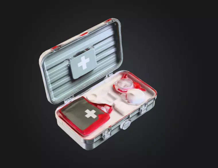 Open Medical Kit Low-poly 3D model_11