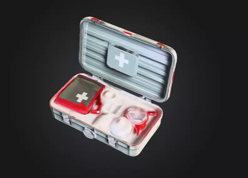 Open Medical Kit Low-poly 3D model_10