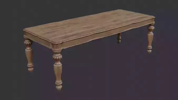Wood Dining Table in Walnut Finish